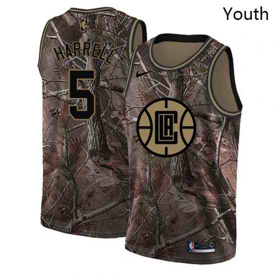 Youth Nike Los Angeles Clippers 5 Montrezl Harrell Swingman Camo Realtree Collection NBA Jersey